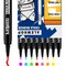 8 Pack Chalk Markers for Blackboard - Chalkboard Markers - Liquid Chlak Pens for Chalk board, First Day of School Signs, Window, Glass, Fine Tip, Multicolor,